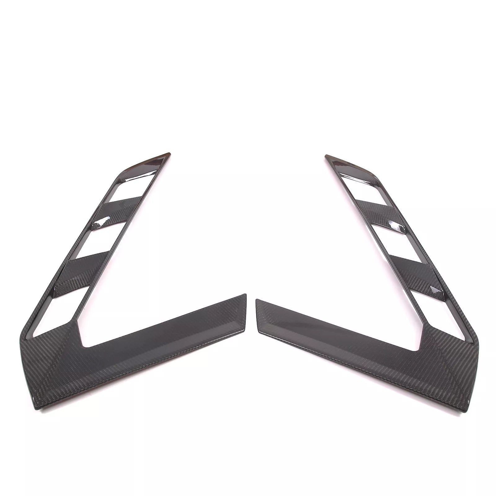 Carbon Fiber Rear Window Trim Cover Set - 2020-25 C8 Corvette Coupe.