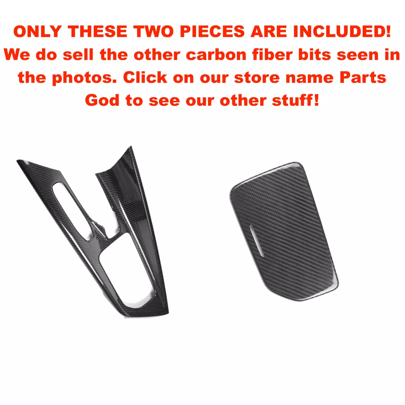 Carbon Fiber Center Console Cover + Cup Holder Lid Cover - Corvette C8.