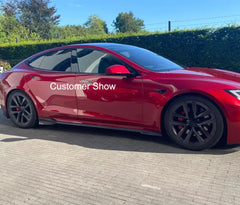 Carbon Fiber Side Skirt Extension - Tesla Model S Plaid 2021-2024.