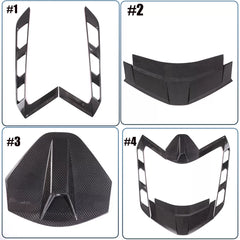 Carbon Fiber Rear Window Trim Cover Set - 2020-25 C8 Corvette Coupe.