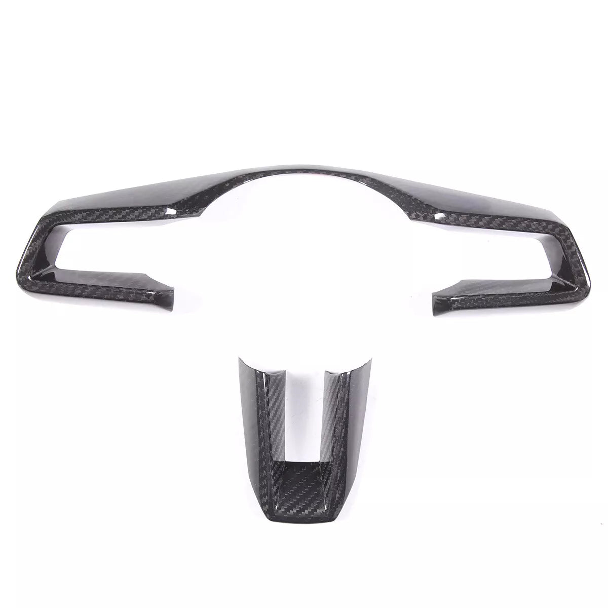 Dry Carbon Fiber Steering Wheel Cover Trim - Porsche taycan 2019-2023.