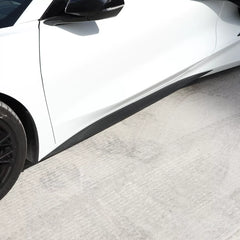 Carbon Fiber Side Skirt Trim Strip - Corvette C8 Stingray Coupe 2020-2025.