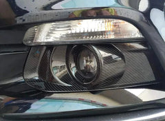 Carbon Fiber Front Bumper Fog Light Bezel Cover - Ford Mustang.