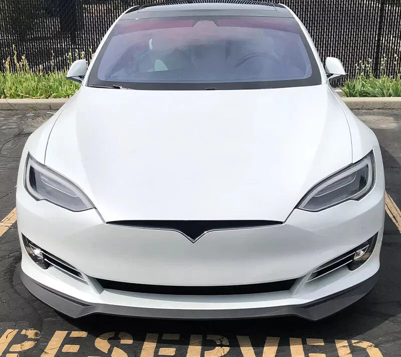 Carbon Fiber Front Lip Splitter V2 - 17-20 Tesla Model S.