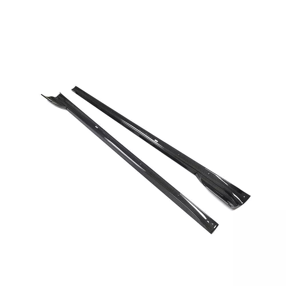 Carbon Fiber Side Skirt Extension Lip V1 - Tesla Model S Sedan 2021+.