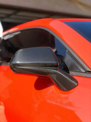 Carbon Fiber Mirror Cover Caps Overlay - 2016-2022 Chevy Camaro SS RS ZL1.
