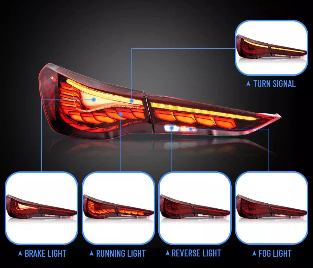 GTS Style Rear Taillight Set - BMW G22 G23 G26 4 Series & G82 M4.