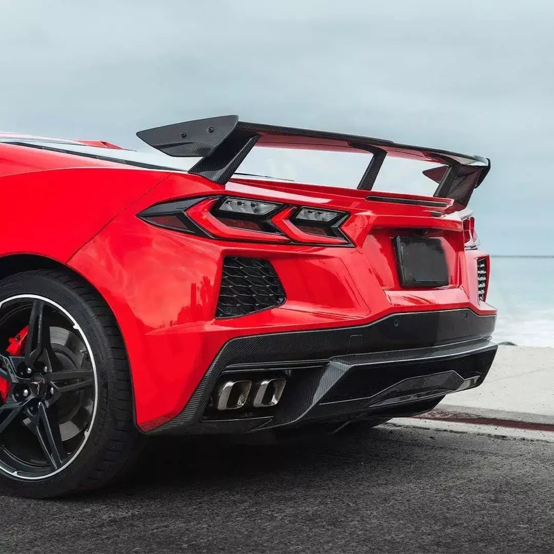 Carbon Fiber Rear Wing - Chevrolet Corvette C8.
