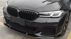3D Style Gloss Black Front Lip - BMW 5 Series G30 G31 M Sport.