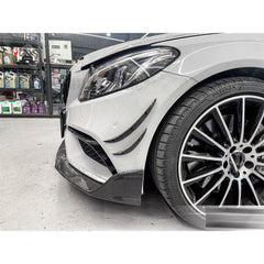 Carbon Front Bumper Canards Fins - Mercedes Benz W205 C205 C63 2015-2021.