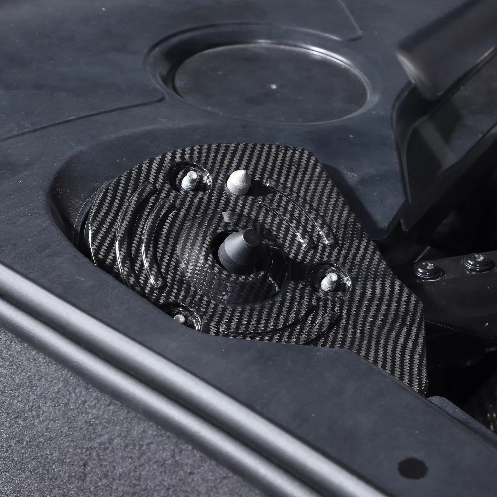 Carbon Fiber Engine Bay Shock Tower Cover Trim - Corvette C8 2020-2025.