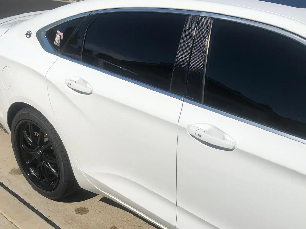 Carbon Fiber Side Pillar Posts Door Trim- Honda Accord Sedan.