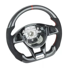 Carbon Fiber Steering Wheel w/ Stripe - Mercedes Benz G-Class.