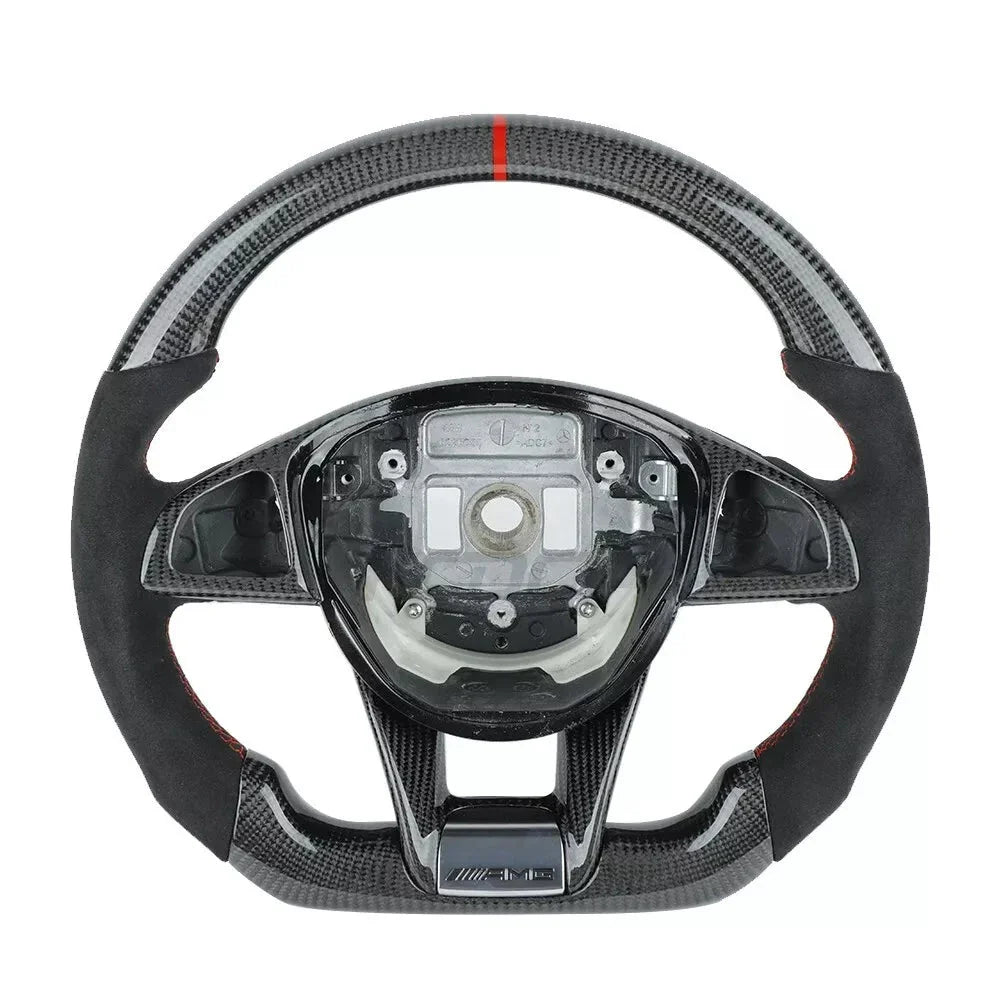 Carbon Fiber Steering Wheel w/ Stripe - Mercedes Benz G-Class.