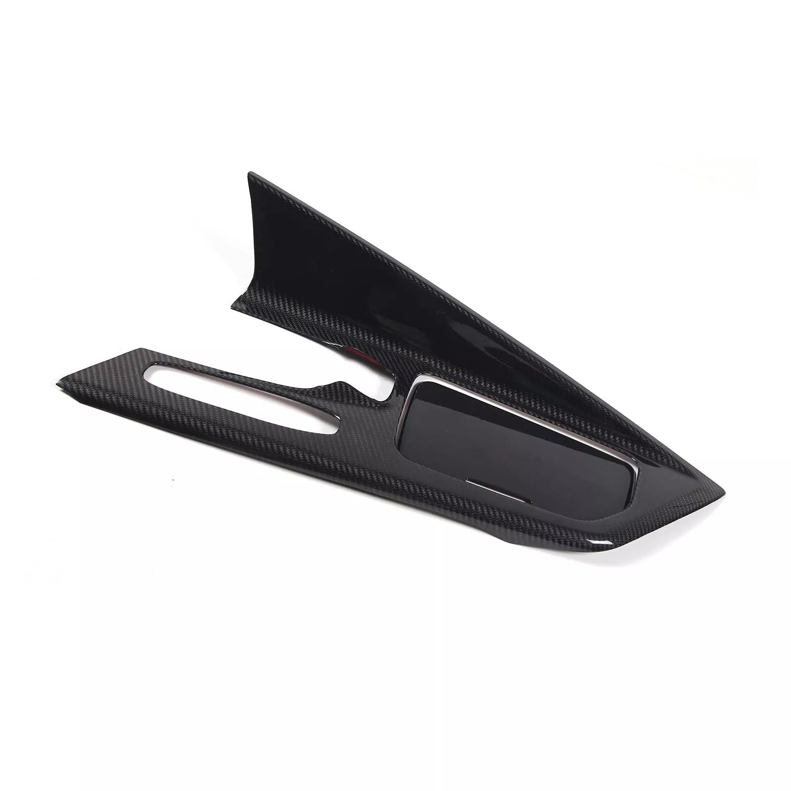 Carbon Fiber Center Console Cover + Cup Holder Lid Cover - Corvette C8.