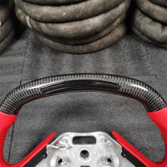 Carbon Fiber LED Steering Wheel w/ Red Leather - Corvette C8 Z51.