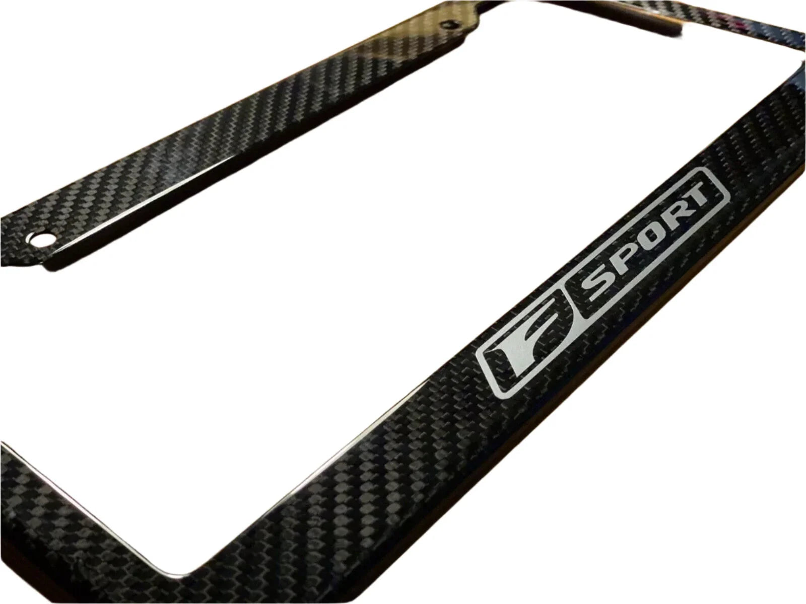Carbon Fiber License Plate Frame " F Sport " Logo - Lexus.
