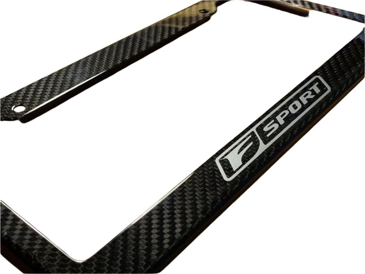 Carbon Fiber License Plate Frame " F Sport " Logo - Lexus.