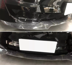 Carbon Fiber Front Lip (3pc) -  17-23 Tesla Model 3 Track Pack.