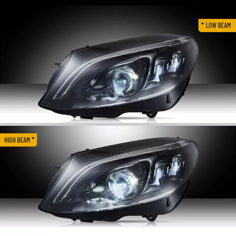 Full LED Headlights - Mercedes Benz C-Class AMG W205 2015-2021.