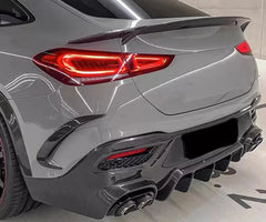 Carbon Rear Bumper Diffuser w/ Exhaust tips - Mercedes Benz W167 GLE350 GLE53 GLE63 AMG Coupe.