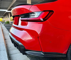 OEM Style Carbon Fiber Rear Corner Canard - BMW G80 M3.