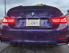 PSM Style High Kick Carbon Fiber Trunk Spoiler - BMW F82 / F83 M4.