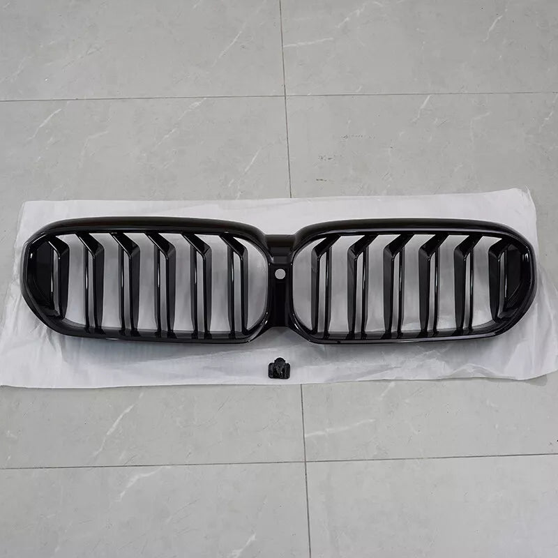 Gloss Black Front Kidney Grille Dual Slat Grill - BMW G30 5 Series.