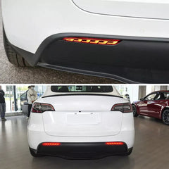 Red Rear Reflector LED Turn Signal Brake Lights - Tesla Model 3/Y.