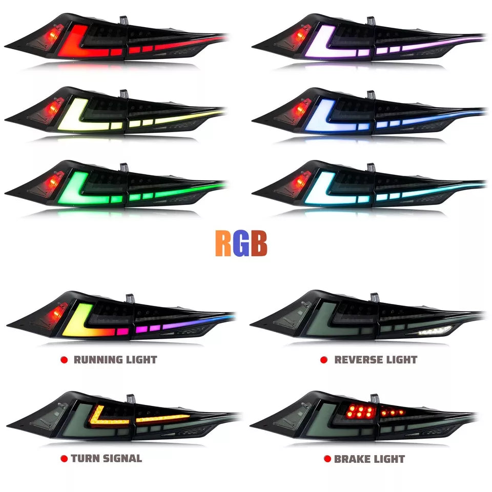 Clear RGB LED Rear Tail Light - Lexus IS250 IS300 IS350 ISF.