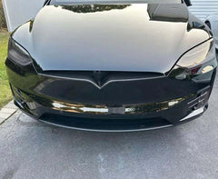 Carbon Fiber Front Center Grille Cover Trim - Tesla Model X.