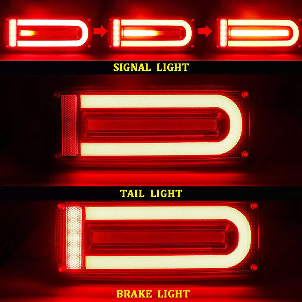 Tail Lights w/LED Signal Rear Brake Lamps - 1999-2018 Mercedes Benz G550.