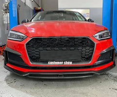 Carbon Fiber Front Lip (2Pc) - Audi A5/S5 B9 S-Line.