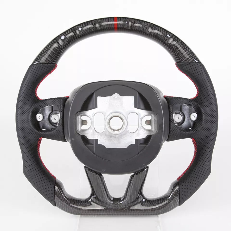 Dodge Charger Carbon Fiber Steering Wheel w/ Heated - Dodge Challenger Durango Hellcat.