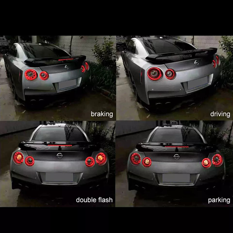 2017+ Style LED Tail Lights Sequential Red Rear Brake Lamp - Nissan GT-R GTR R35 2009-2022.