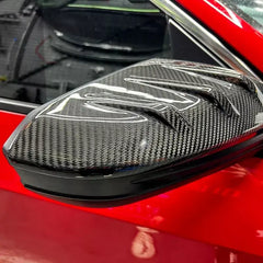 Carbon Fiber Mirror Caps Replacement - Honda Civic 10th Gen (2016-2021).