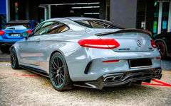 Gloss Black Rear Trunk Spoiler - MERCEDES BENZ C CLASS C205 COUPE.