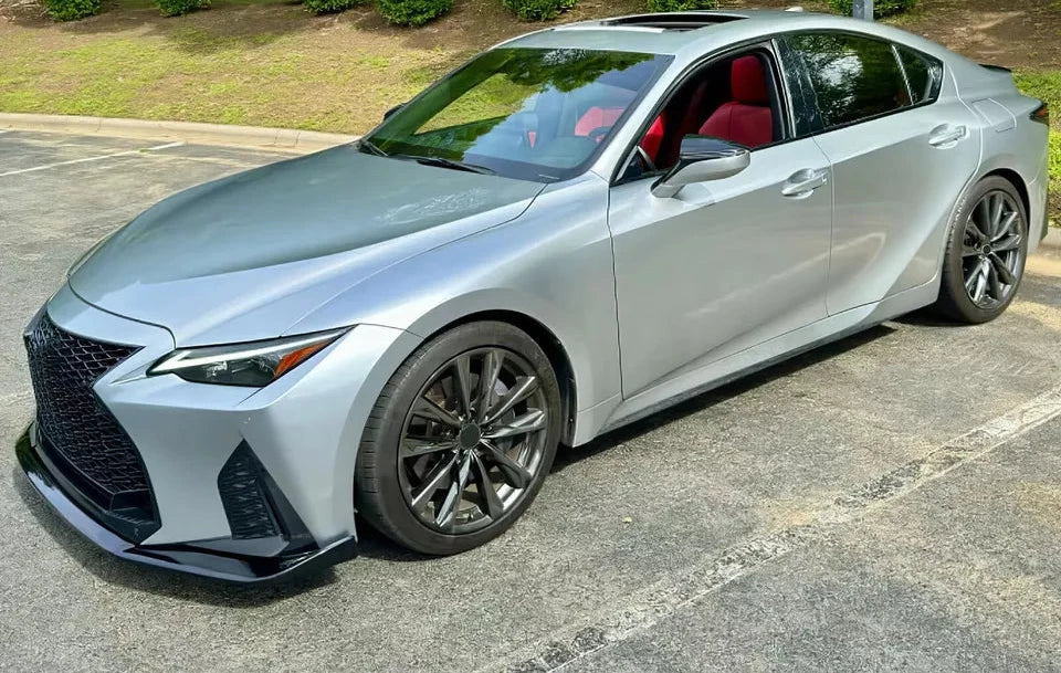 Gloss Black Front Lip V2 -  Lexus IS350 F Sport 2021-2024.
