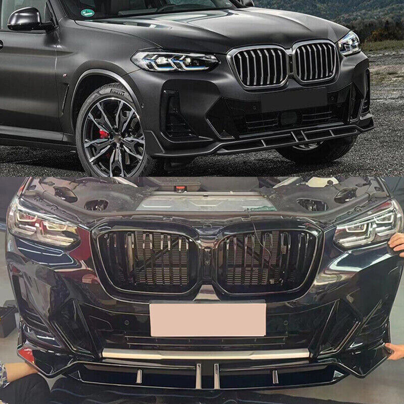 ABS Gloss Black Front Lip - BMW X3 G01 X4 G02 LCI M Sport.