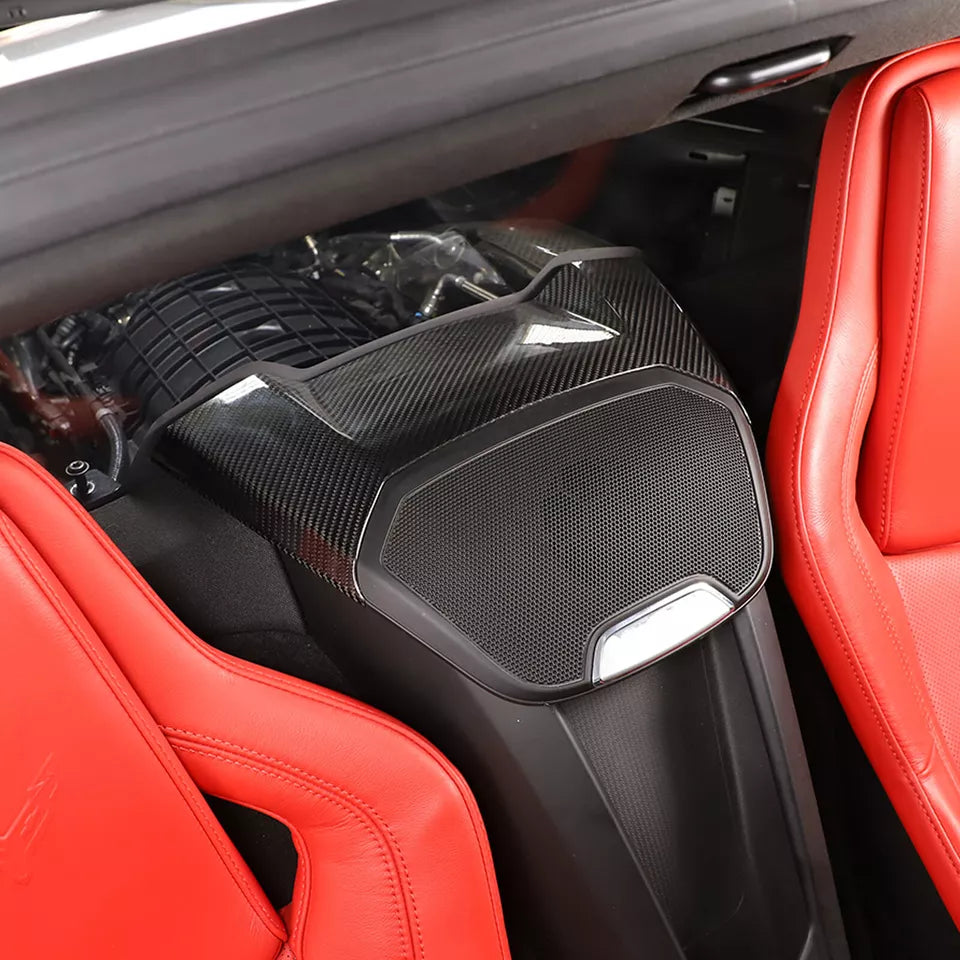 Carbon Fiber Rear Speaker Top Panel Cover - Corvette C8  2020-2024.