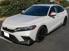 HPD Style Carbon Fiber Side Front Bumper Lip - Honda Civic 11th.