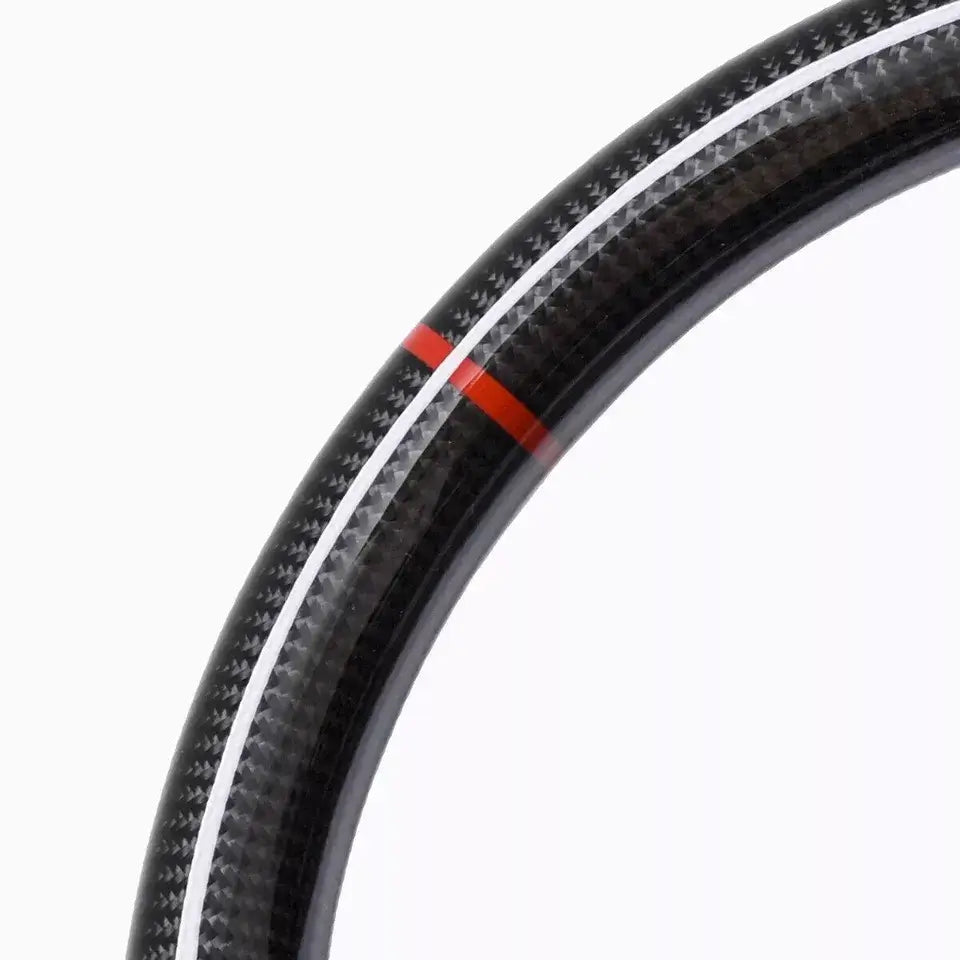 Carbon Fiber Steering Wheel w/ Red Stripe - Lexus IS250/IS300/IS350/ & RX350.