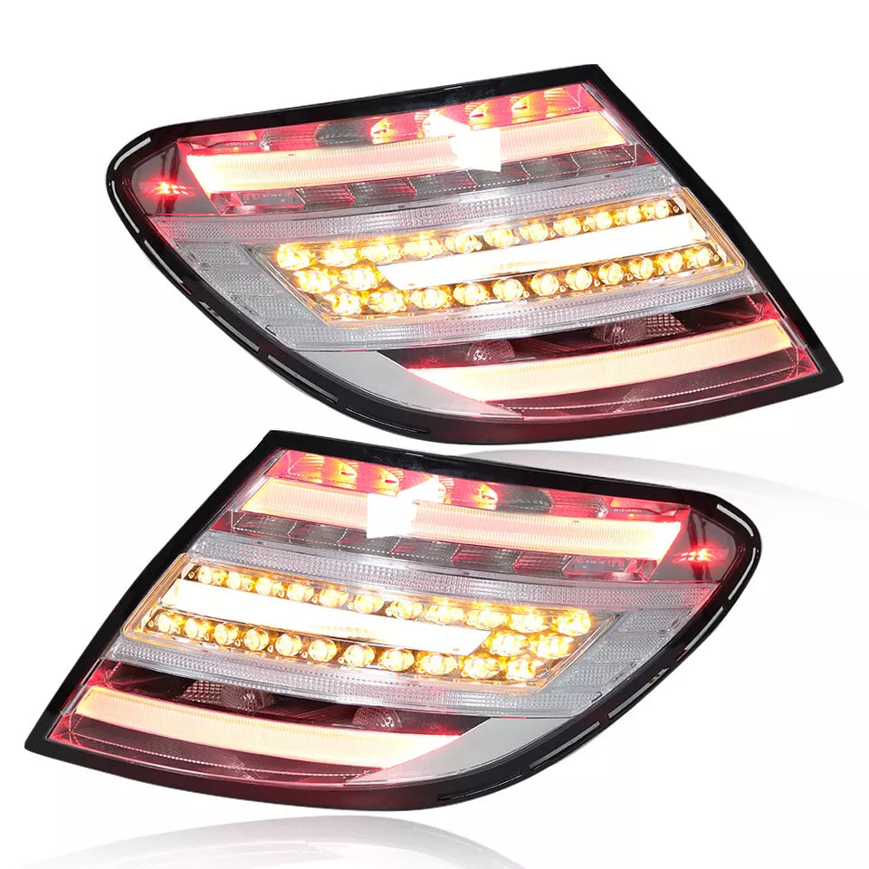 Clear LED Tail light - Mercedes Benz W204 C-Class 2008-2010 C250 C300.