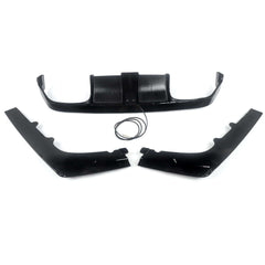 ABS Gloss Black V Style Rear Bumper Diffuser W/LED Brakelight  - BMW M3/M4 F80/F82/F83 2015-2020.
