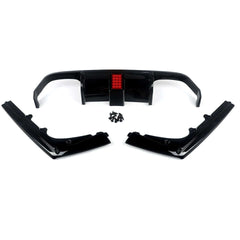 ABS Gloss Black V Style Rear Bumper Diffuser W/LED Brakelight  - BMW M3/M4 F80/F82/F83 2015-2020.
