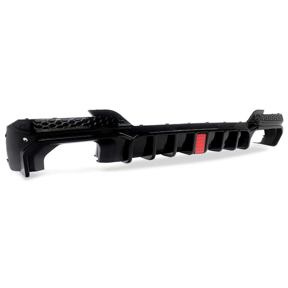 ABS Gloss Black Rear Diffuser w/ Brakelight - BMW X3 G01 X4 G02 LCI M Sport.