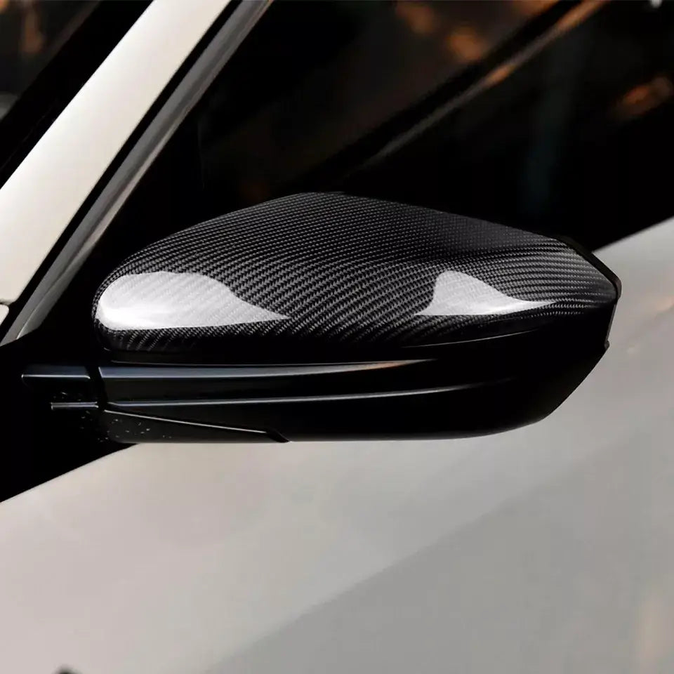 Carbon Fiber Car Door Mirror Cover Cap - Honda Civic 10th Gen.