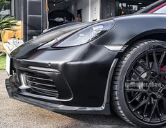 Carbon Fiber Front Splitter Lip - Porsche 718 Boxster Cayman 16-18.