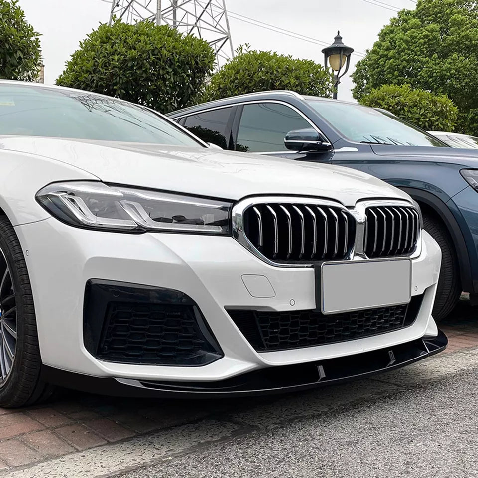 V2 Gloss Black Front Lip -  BMW 5 Series G30 M Sport LCI 2021-2023.