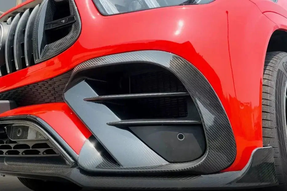 BRS Style Carbon Fiber Fog Lamp Grilles - Mercedes Benz W167 C167 GLE450 GLE63.